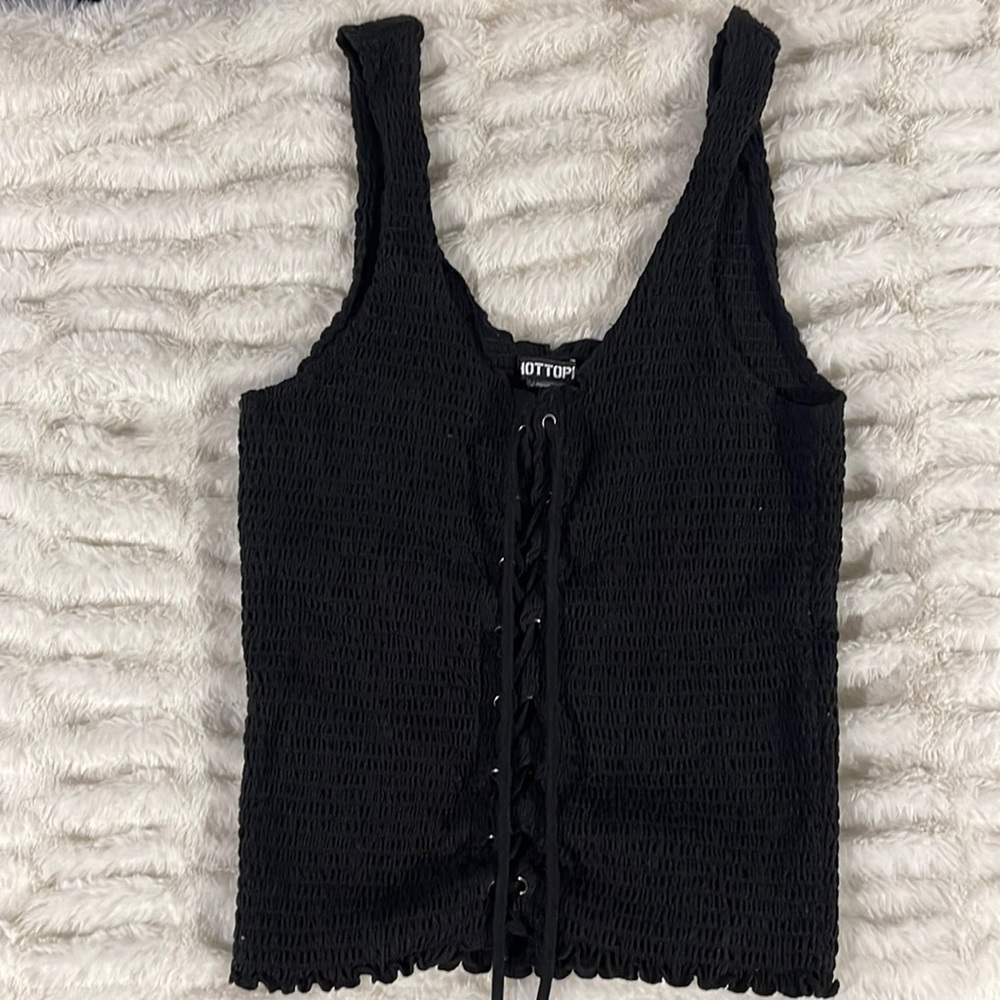 New Women’s Sexy Hot Topic Button Down Top Black XL-2X